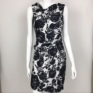 Ann Taylor Black and White Floral Dress
